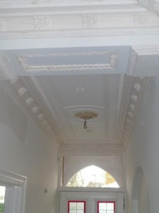 Water damange cornice repair in East Finchley